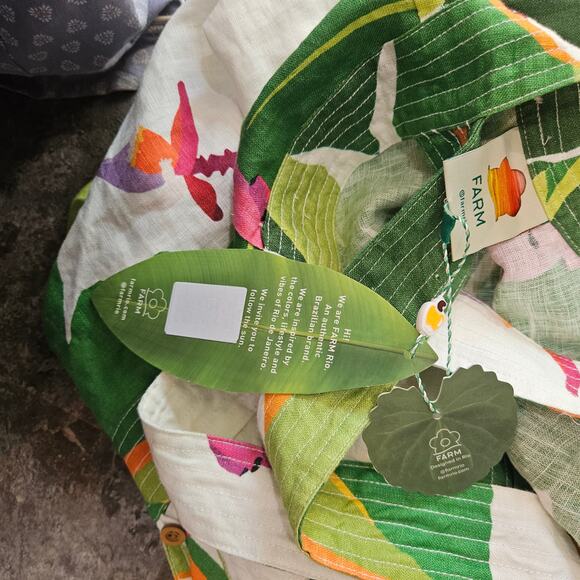 Farm Rio Tropicalistic Linen Mini Dress Size XL Vacation - Picture 4 of 9